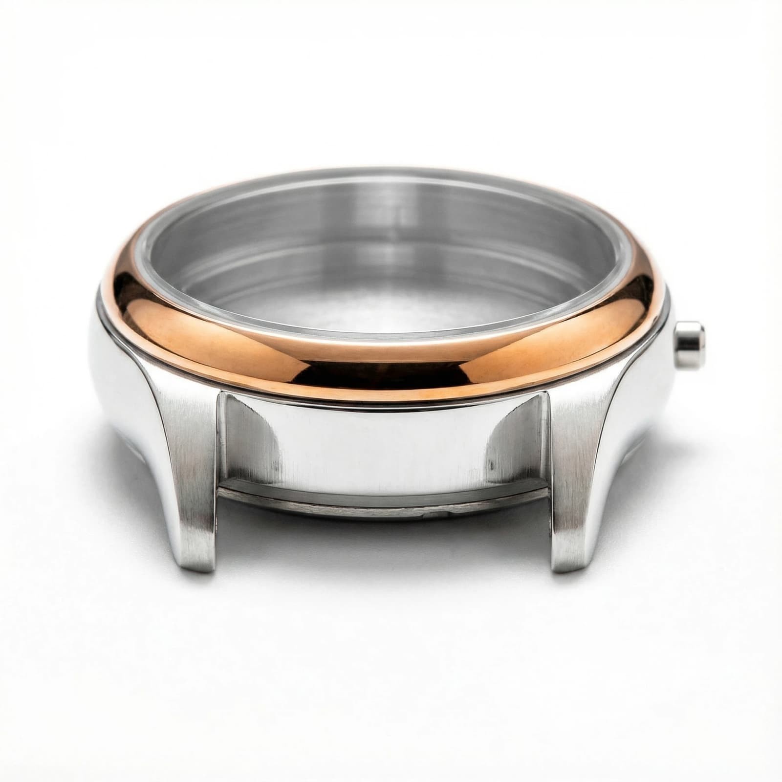 31.5mm Glass back cover waterproof ring Silver & Rose Gold Watch Case for 2015