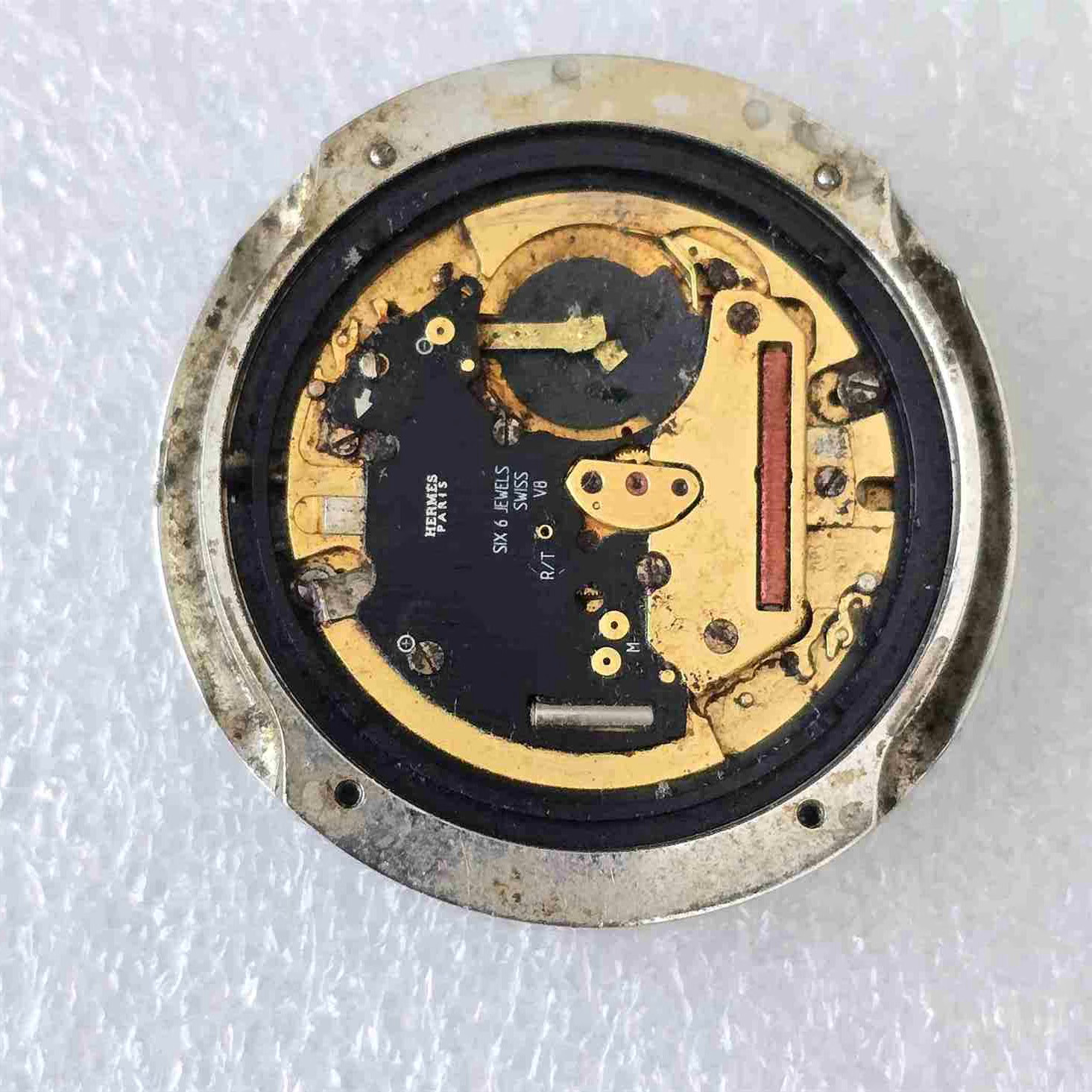 HERMES BARENIA RONDO Steel Wristwatch. Ref: BR1.710. For Parts
