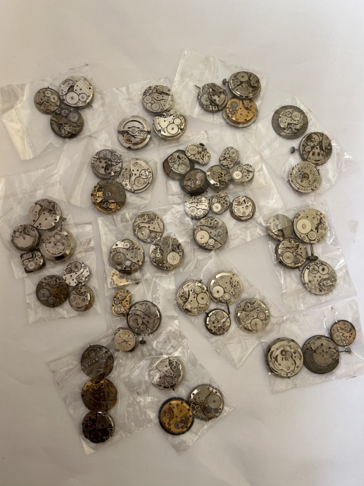 56x Swiss Watch Movements Lot AS FHF Ladies Gents Mixed Parts Repair Untested