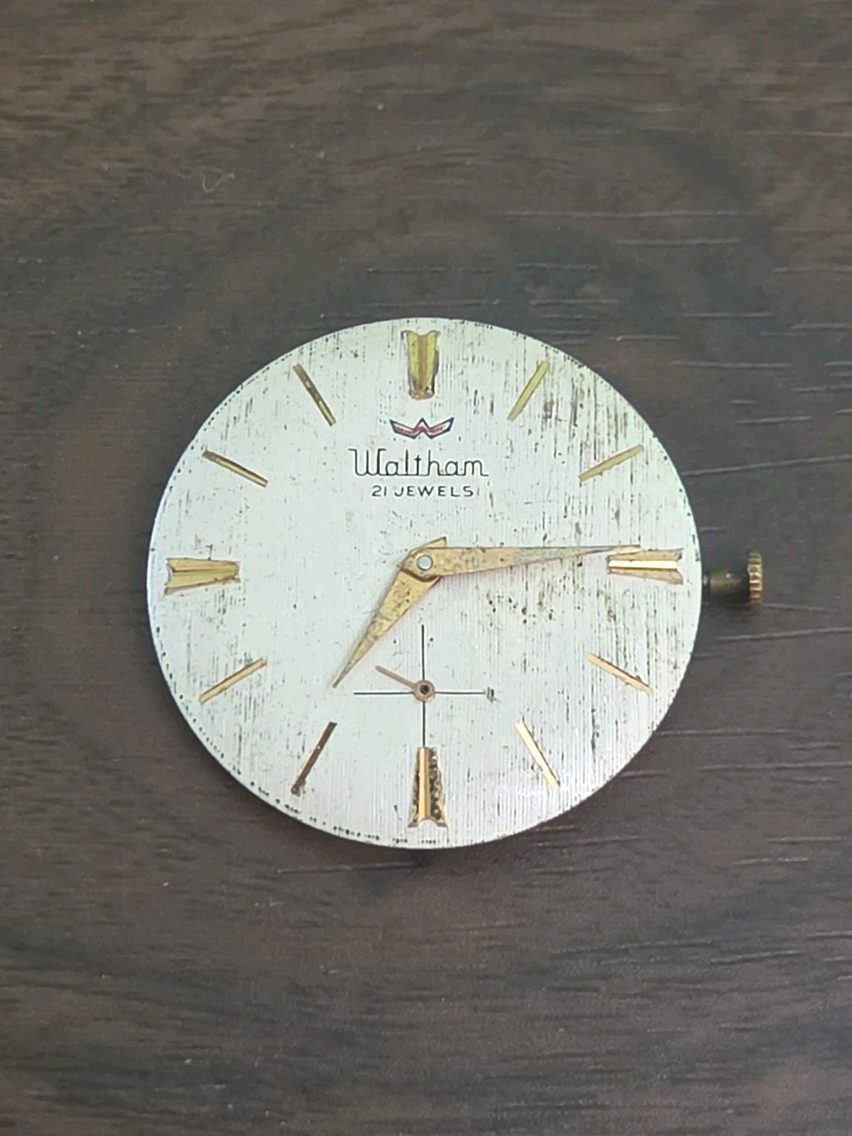 Vintage Waltham 21 Jewel Wristwatch Movement, Parts Or Repair