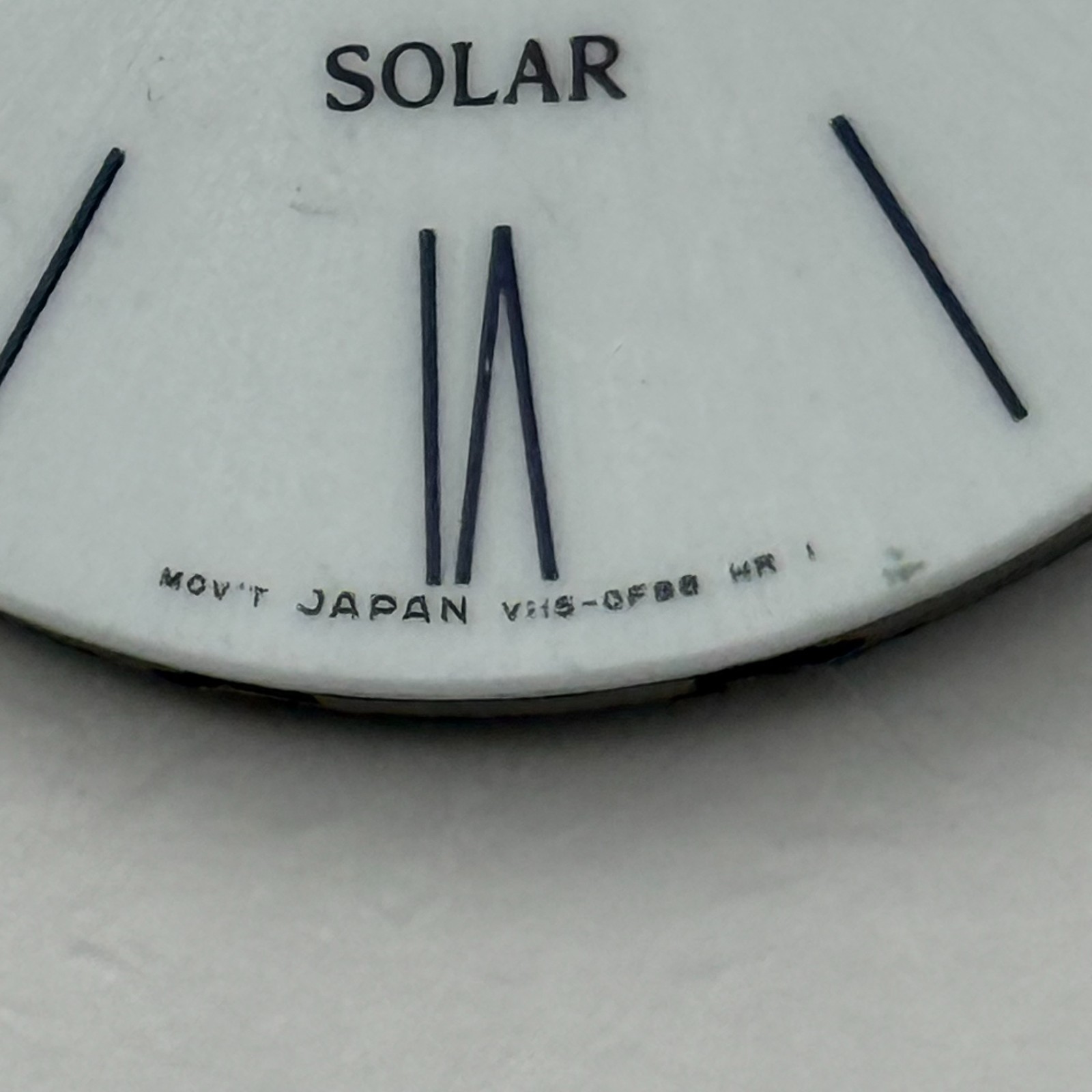 Seiko V115-0FB8 Watch Dial Solar White Japan Vintage Spare Parts Repair 33.5mm