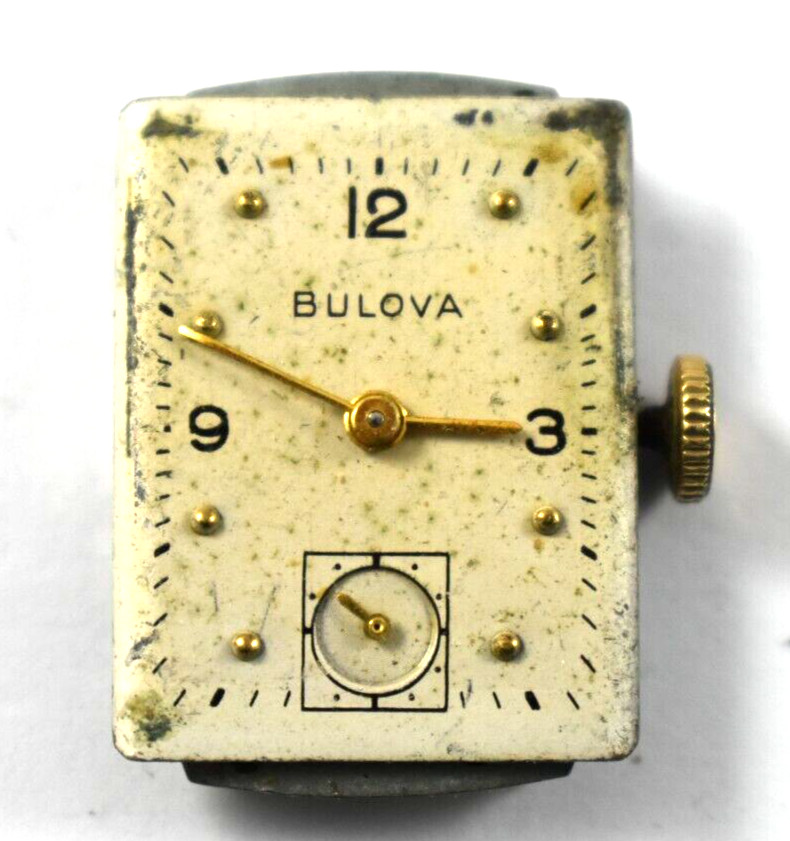 Vintage Bulova Manual Wind 21J 7AK Wrist Watch Movement lot.fg