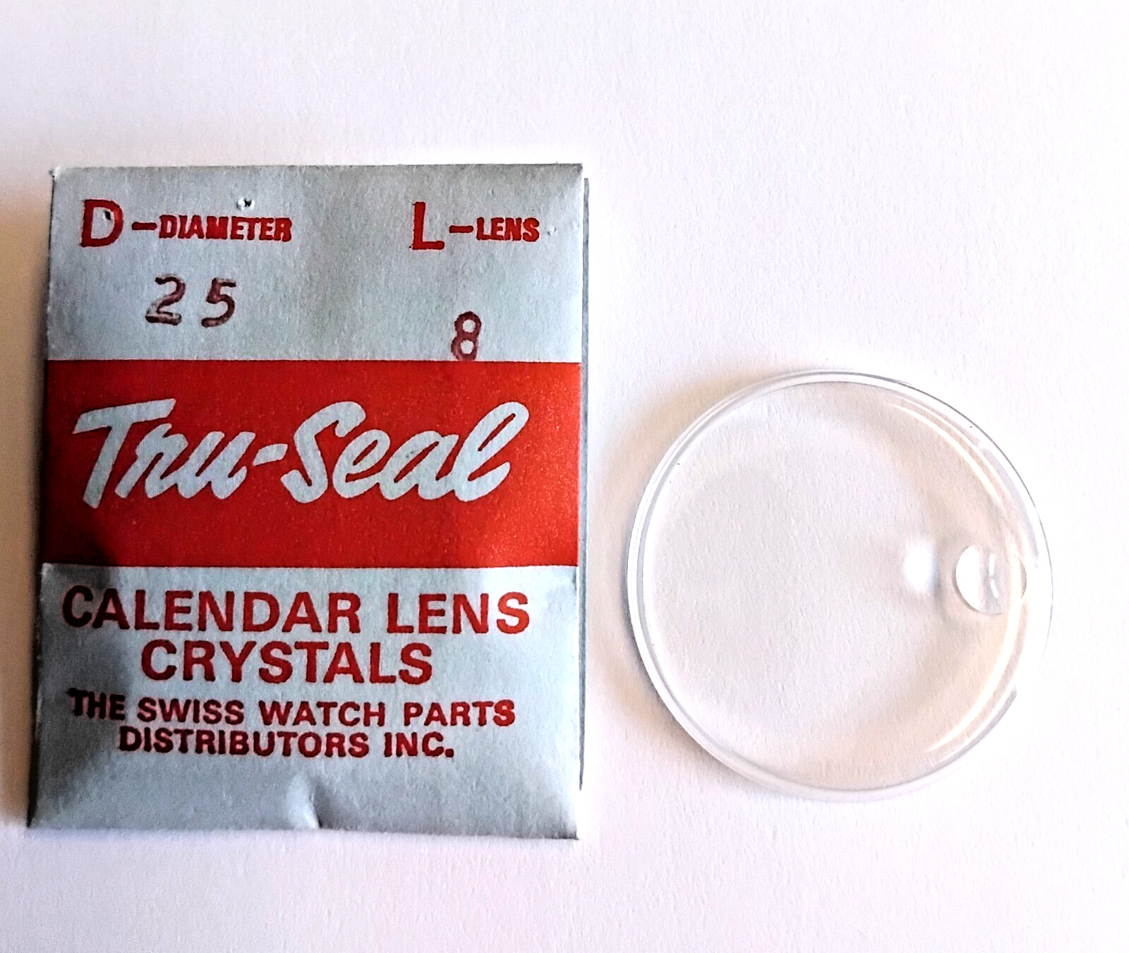 Plastic Calendar Lens Crystal from 28.5 to 32.3mm diameter choose size Swiss NOS