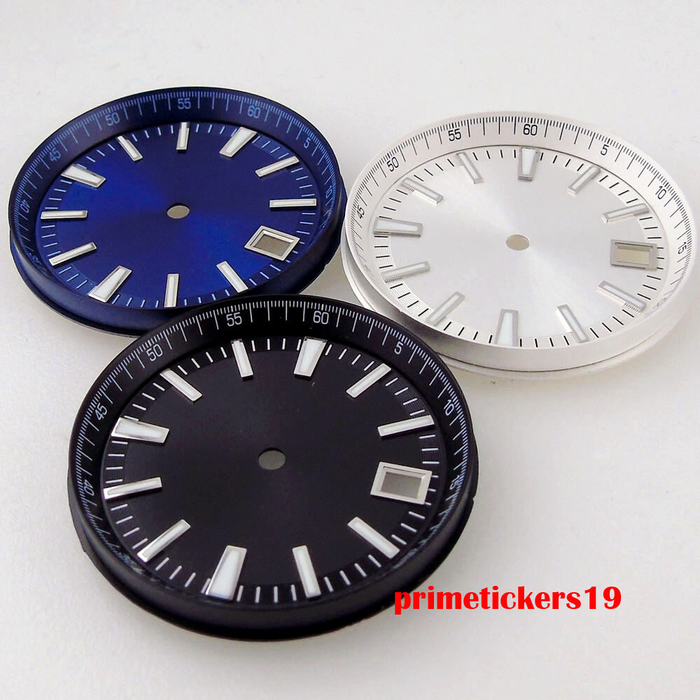 41mm Watch Case Transparent Back Bracelet Sapphire 33mm Dial Hands Fit NH35 Movt