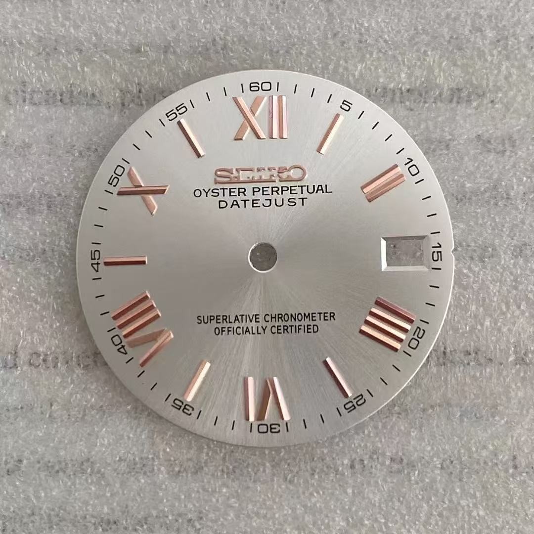 28.5mm NH35 Dial Single Date Dial No Luminous for Mod S Logo Watch Parts