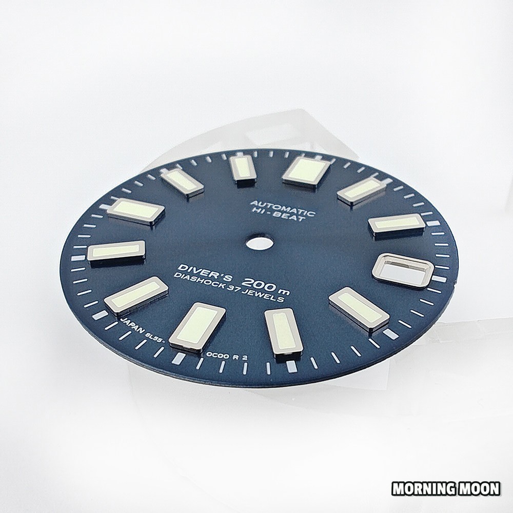 28.5Mm 62Mas Sunburst Pattern Watch Dial Green Lume for Nh35 Nh36 4R Movement