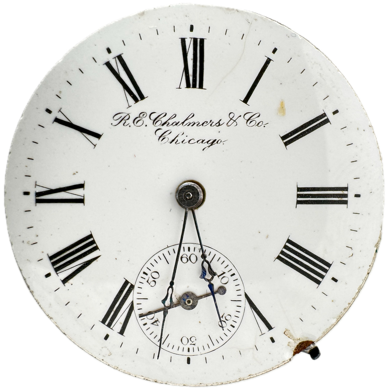 Antique 6s R.E. Chalmers & Co. New York Standard Pocket Watch Movement 148 USA