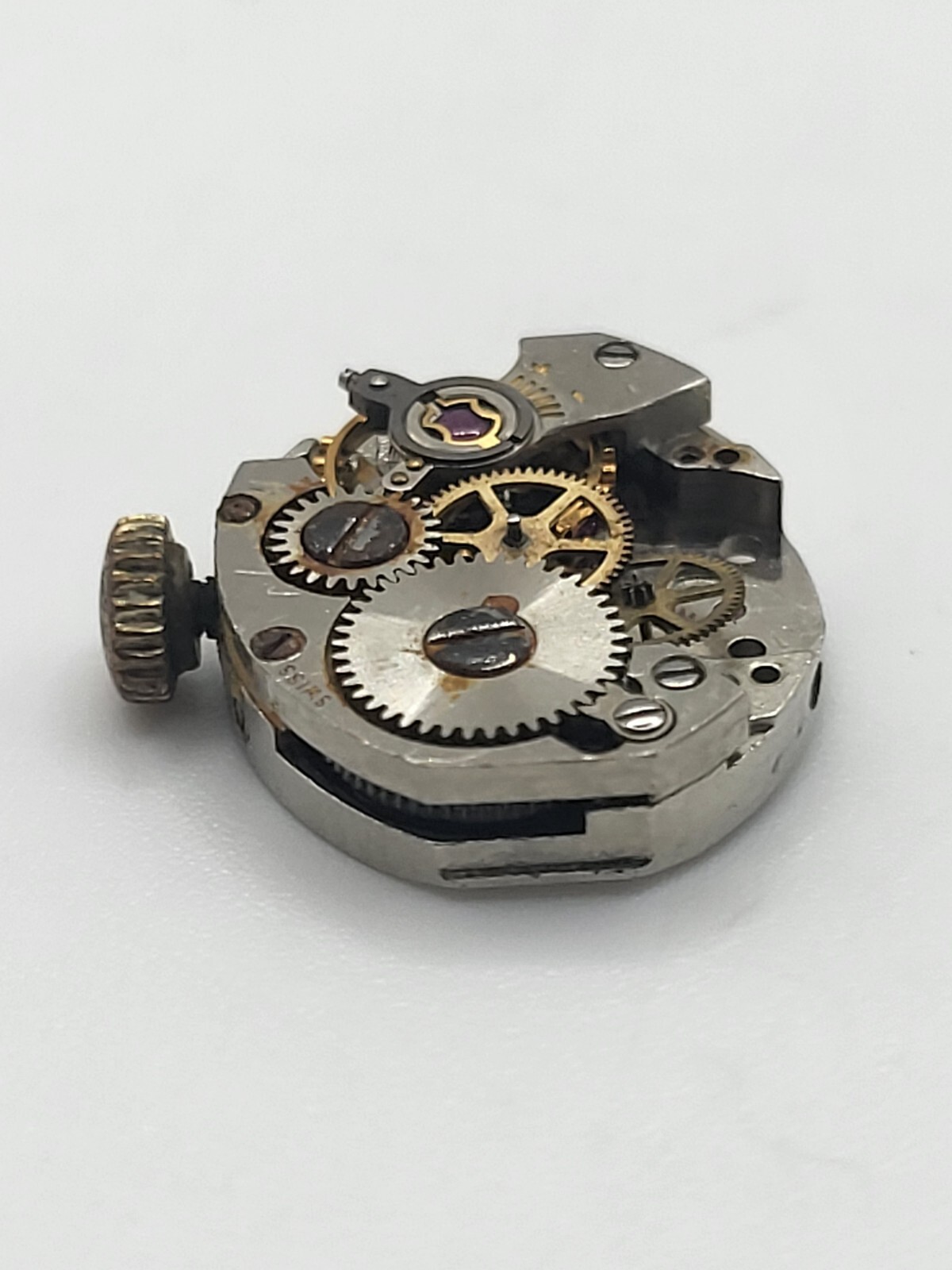 AS 1677 Manual Wind Watch Movement No Dial Missing Parts For Repair/Parts/Spares