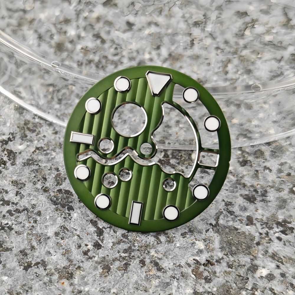 28.5mm NH35 Skeleton Dial BGW9 Luminous Green Automatic Watch Part