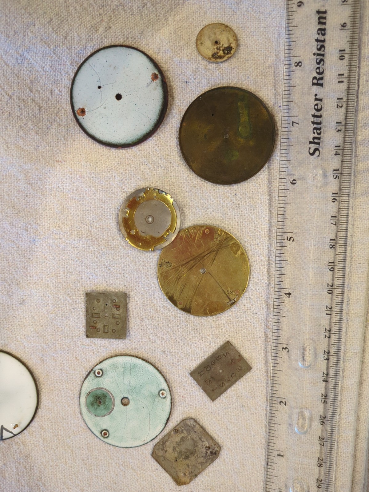 Lot of 55 Watch/Pocket Watch Dials. Wakmann, Bulova Accurton, Waltham, Sportsman