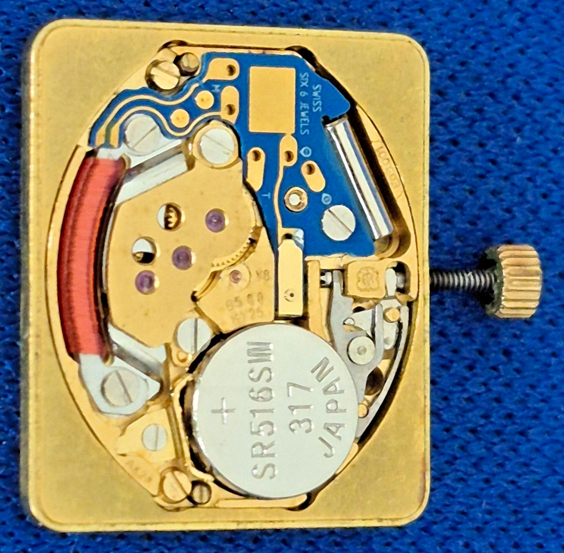 Concord Striking MOP Dial Movement Hands Stem Crown E03.001 Perfect Working Cond