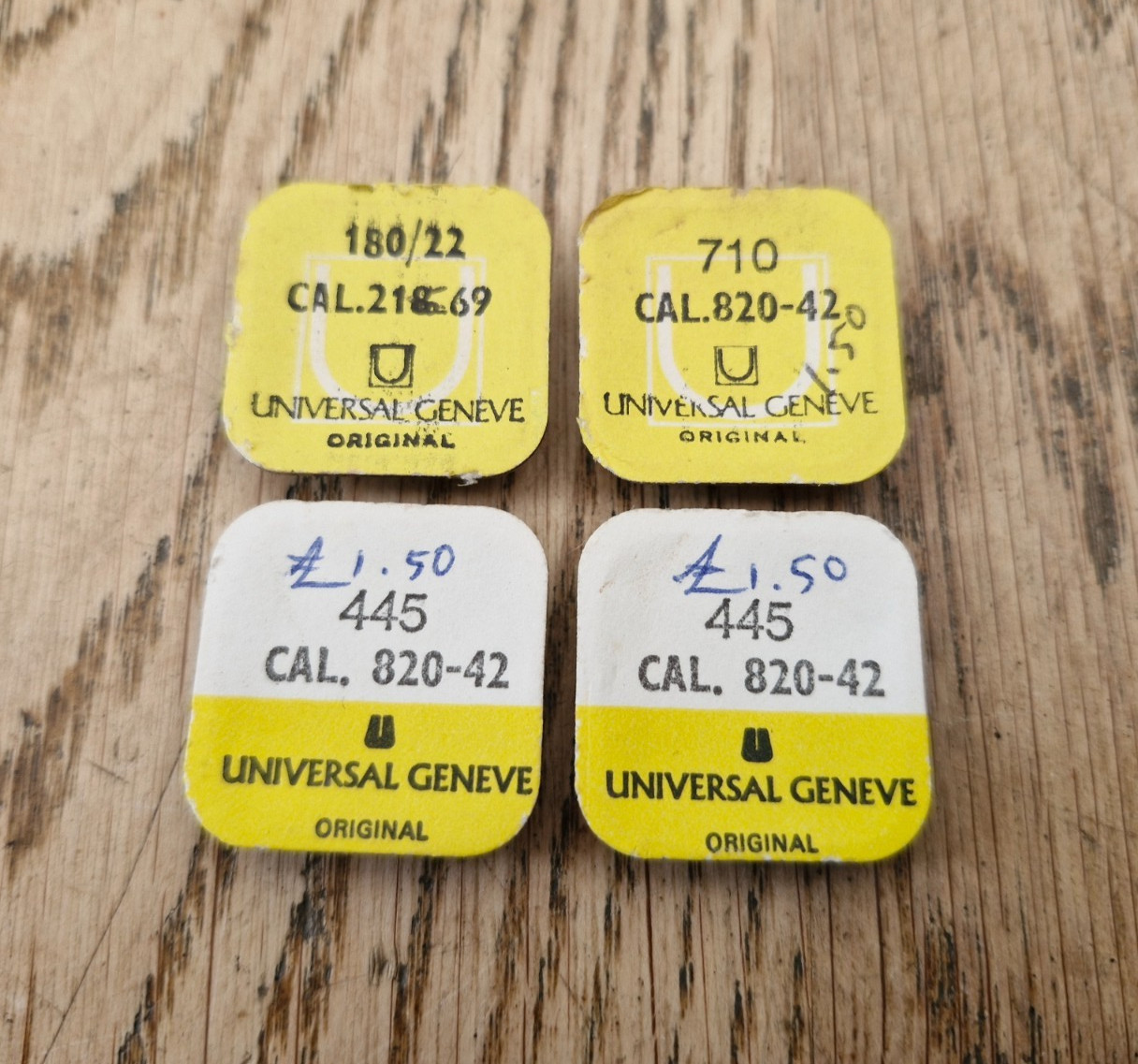 Universal Geneve Movement Spares – See Menu For Available Parts – N.O.S In Packs