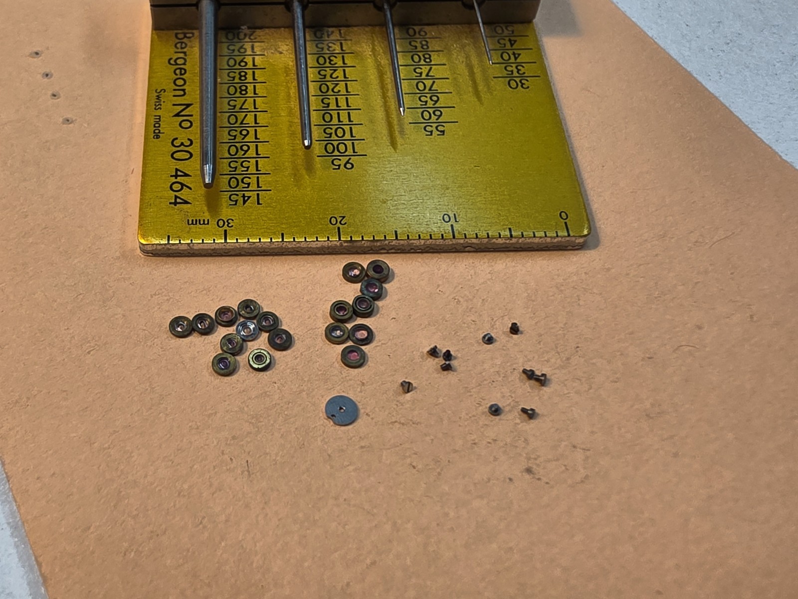 Lot Of NOS Elgin Mixed 0s-3/0, & 4/0 Pocket Watch Hole & Cap Jewels, Screws