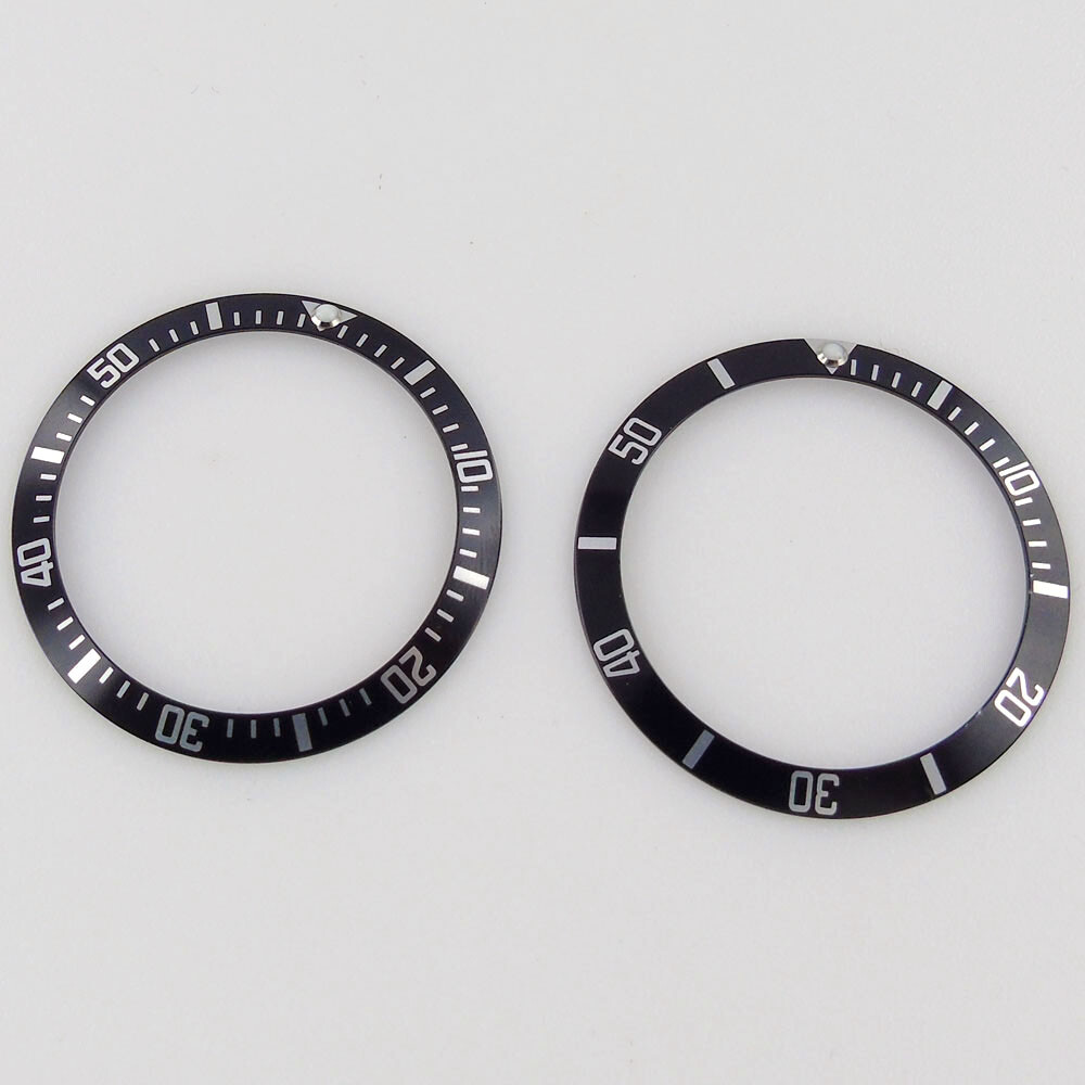 38mm*30.6mm Alloy Watch Bezel Insert Ring Black Spare Part Fit for 40mm SUB Case