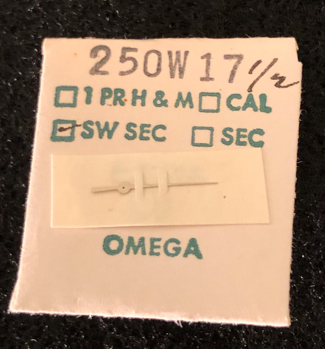 Vintage Omega Cal 250 Sweeping Second Hand NOS Genuine SW 250W 17 1/2 Silver