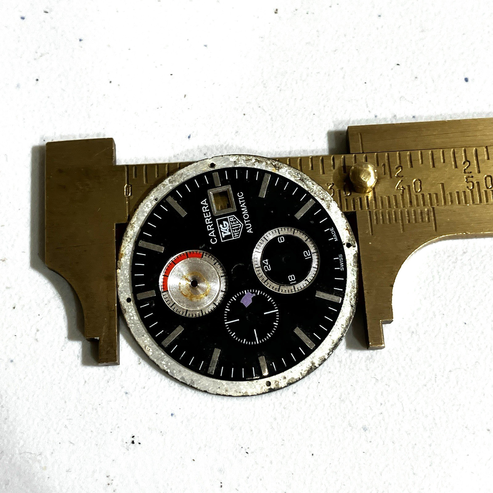 Rare Tag Heuer Carrera Automatic Chronograph Watch Dial Used Men’s