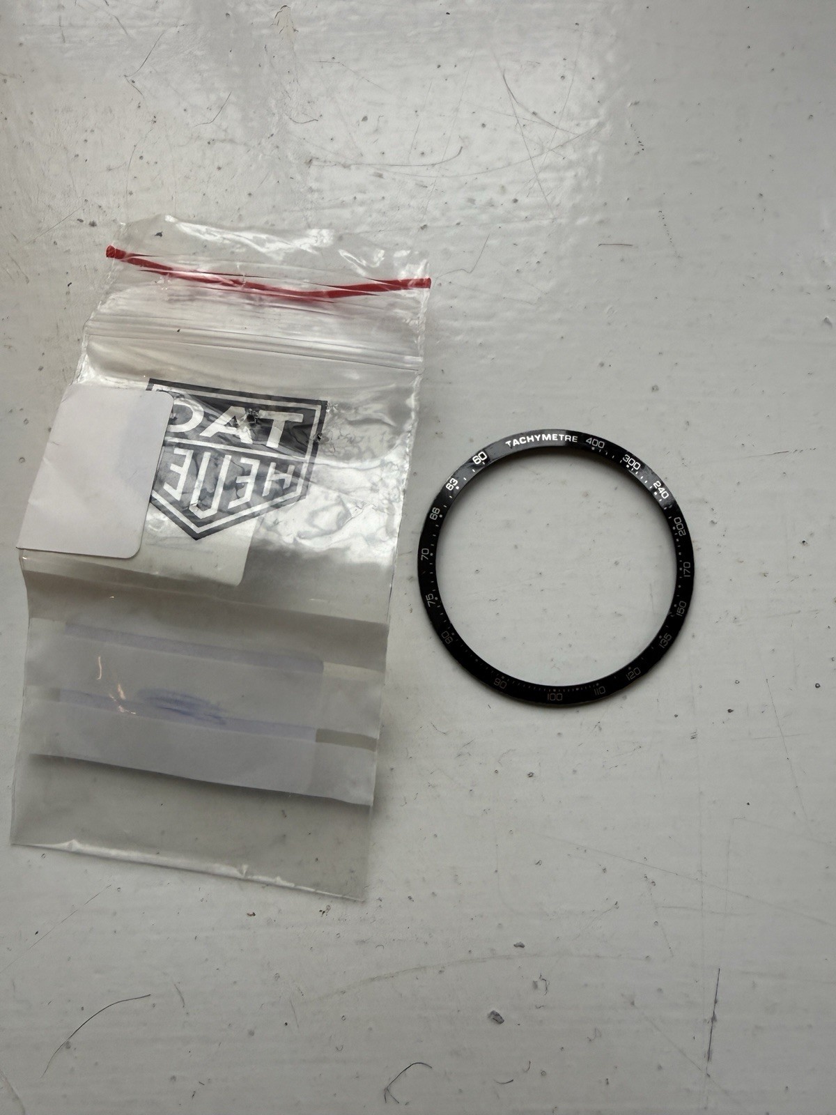 Tag Heuer Watch Bezel Tachymeter Black Silver Polished Diameter 40 mm OEM