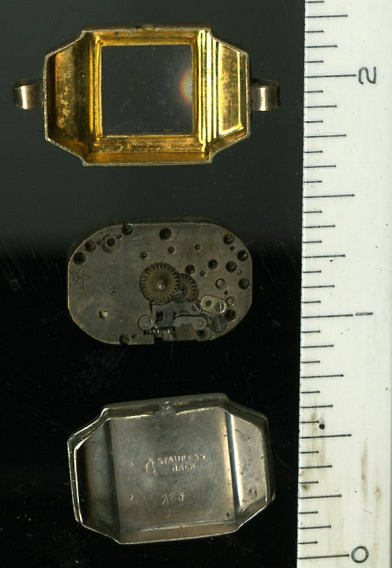 Vintage Dueber Hampden Wristwatch Movement & Case Venus V55 For Restoration