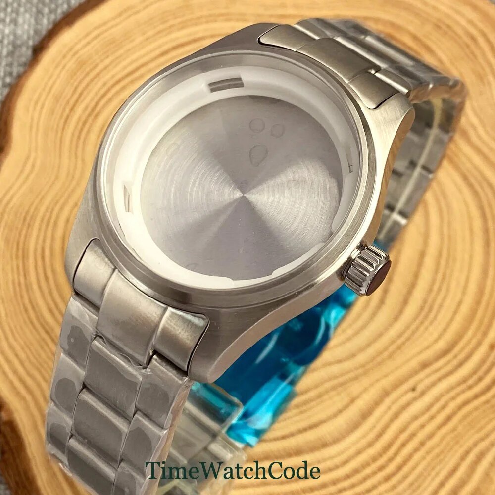 36mm Pilot Diving Watch Case Fit NH34 NH35 NH36 NH38 Sappire Crystal Waterproof