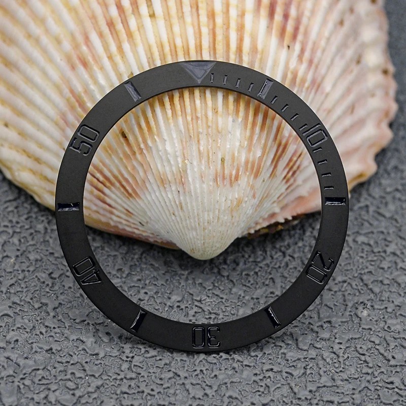 38×30.5mm Sloped Ceramic Bezel Insert For Men Watch Case Modification Parts