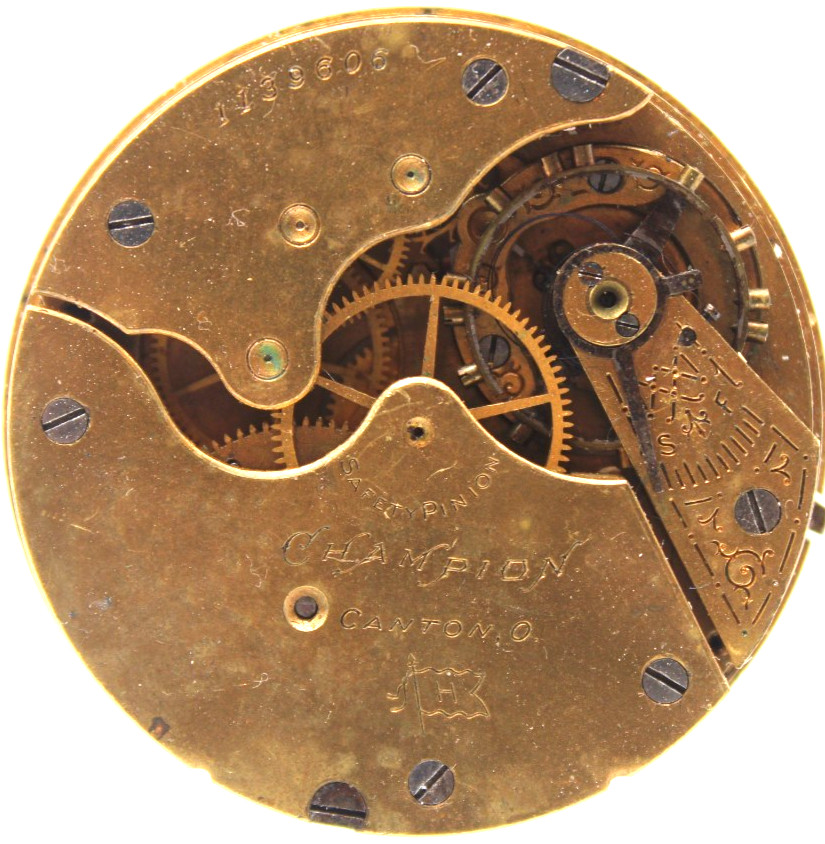 1898 HAMPDEN POCKET WATCH MOVEMENT 1139606 GRADE: CHAMPION H 16s 7j (F4H)