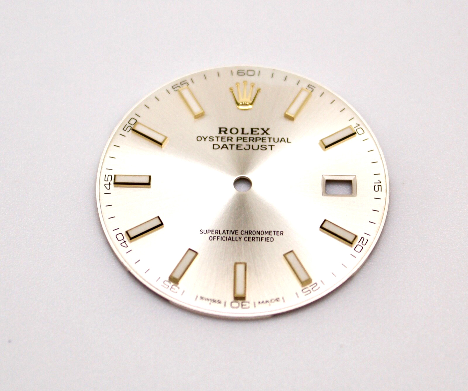 ORIGINAL Rolex Dial 41mm Datejust Silver T/T with Date 126303/126333 Swiss Made