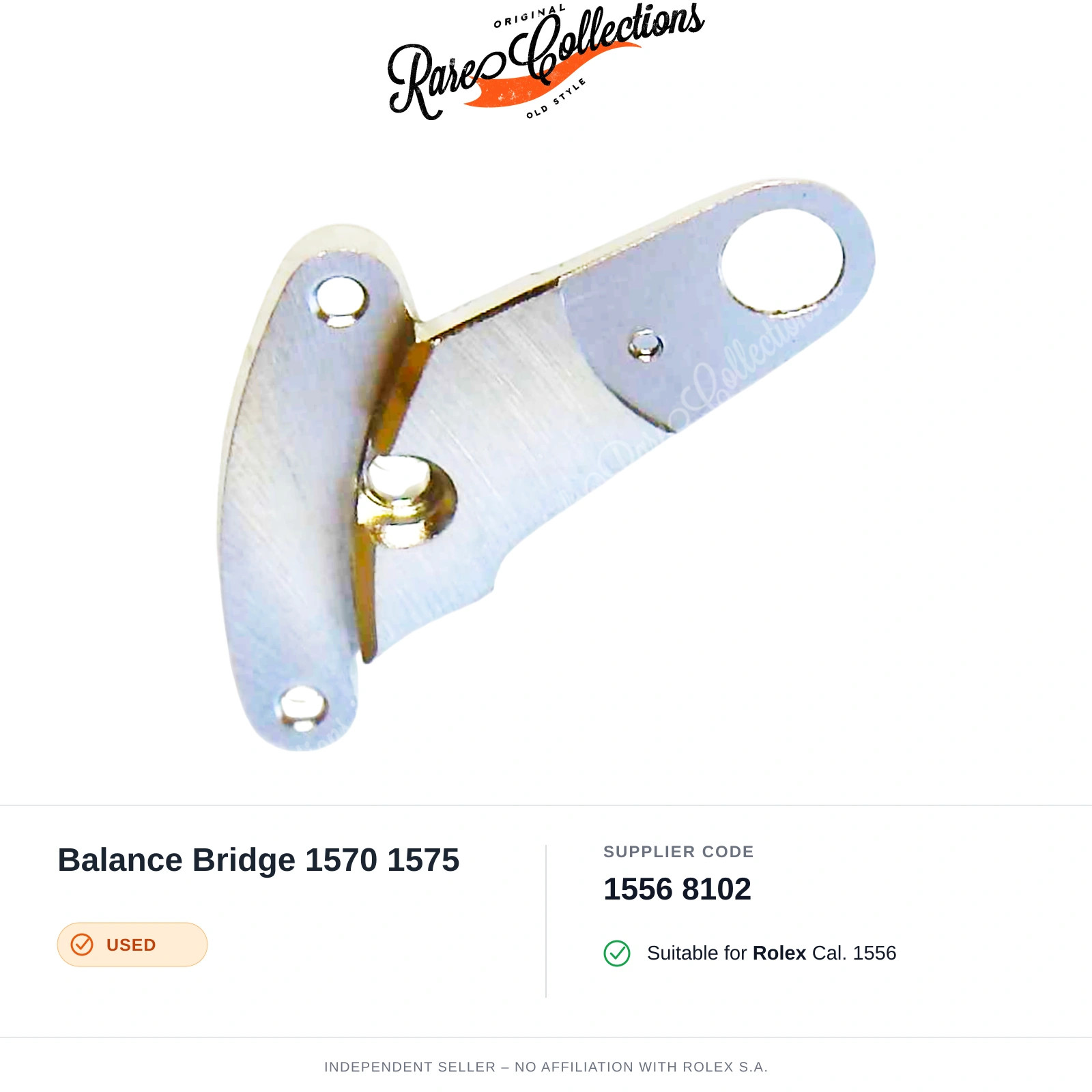 Balance Bridge 1570 1575 for Rolex (cod. 1556 8102) — Used Good Condition