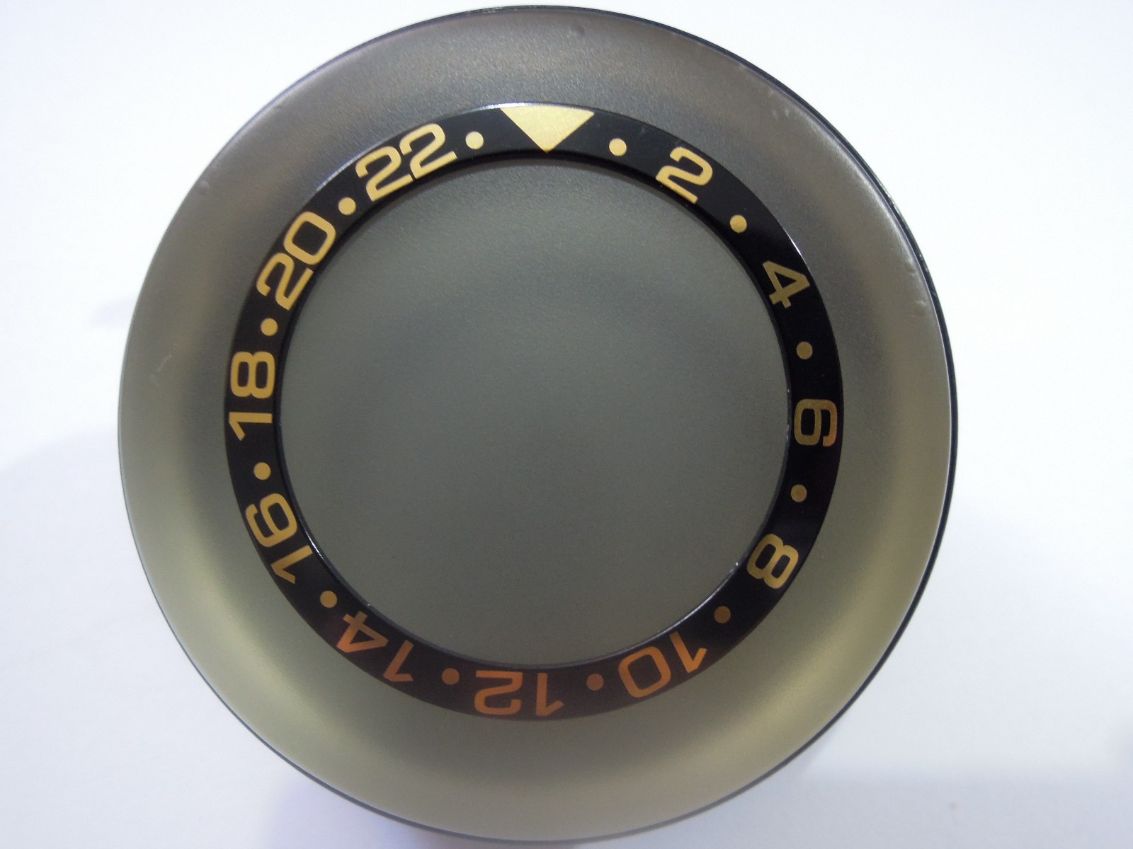 NEW BEZEL INSERT FLAT 38MM BLACK/GOLD GMT SEIKO DIVERS SKX007-009 / 7002-7001