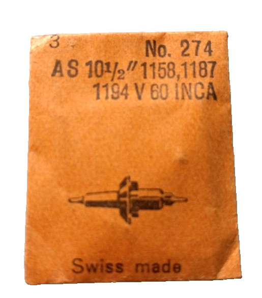 AS 1158 1187 1194 Balance Staff V 60 Inca watch part RONDA #274 (3-Pack)