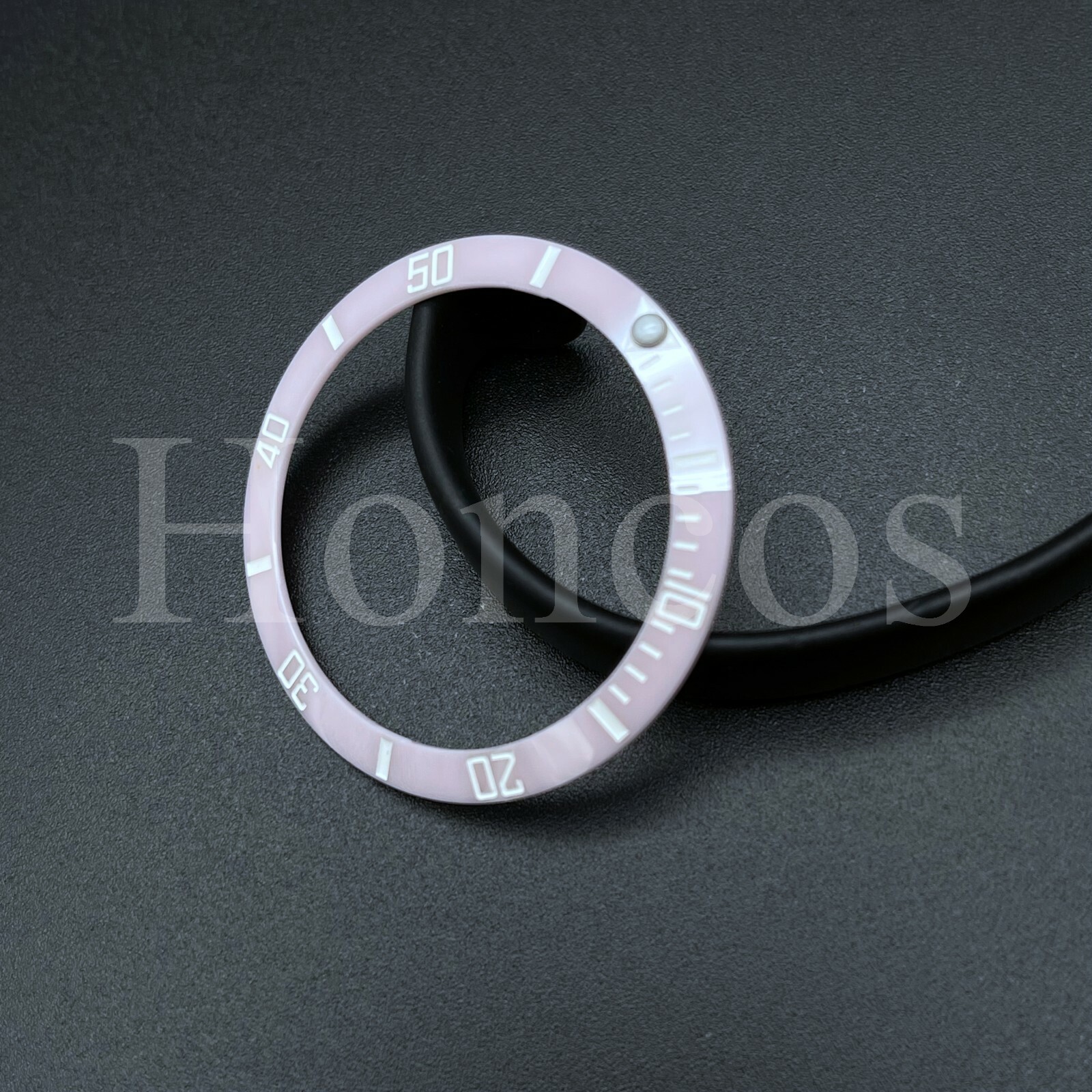 Ceramic Bezel Insert to fits for Rolex Sub 5512 5513-1 1665 1680 Pink and White