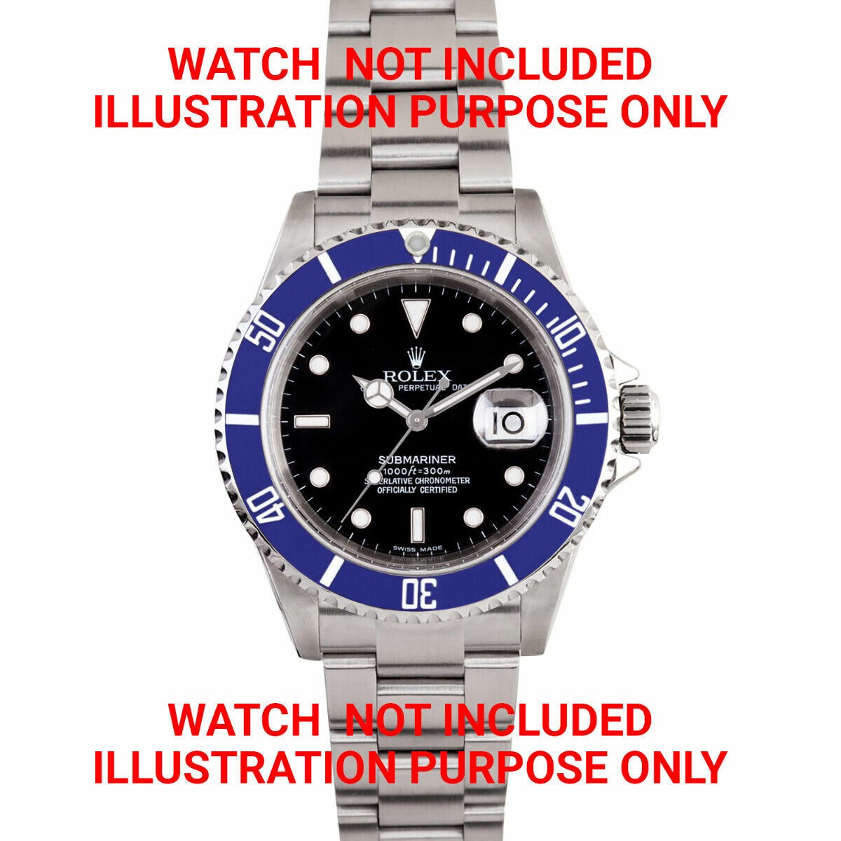 BEZEL & INSERT FOR ROLEX SUBMARINER 16800 16800-1 16808-1 16610 16613 16618 BLUE