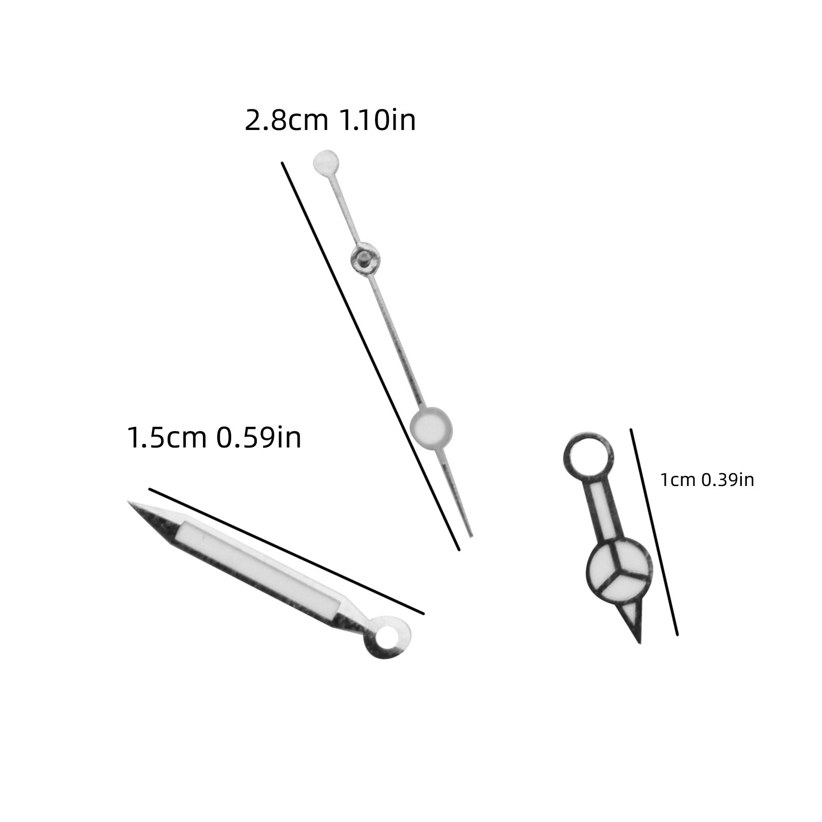 New Silver Plated Watch Hands Kit Compatible With ETA 2824 Tudor Submariner E