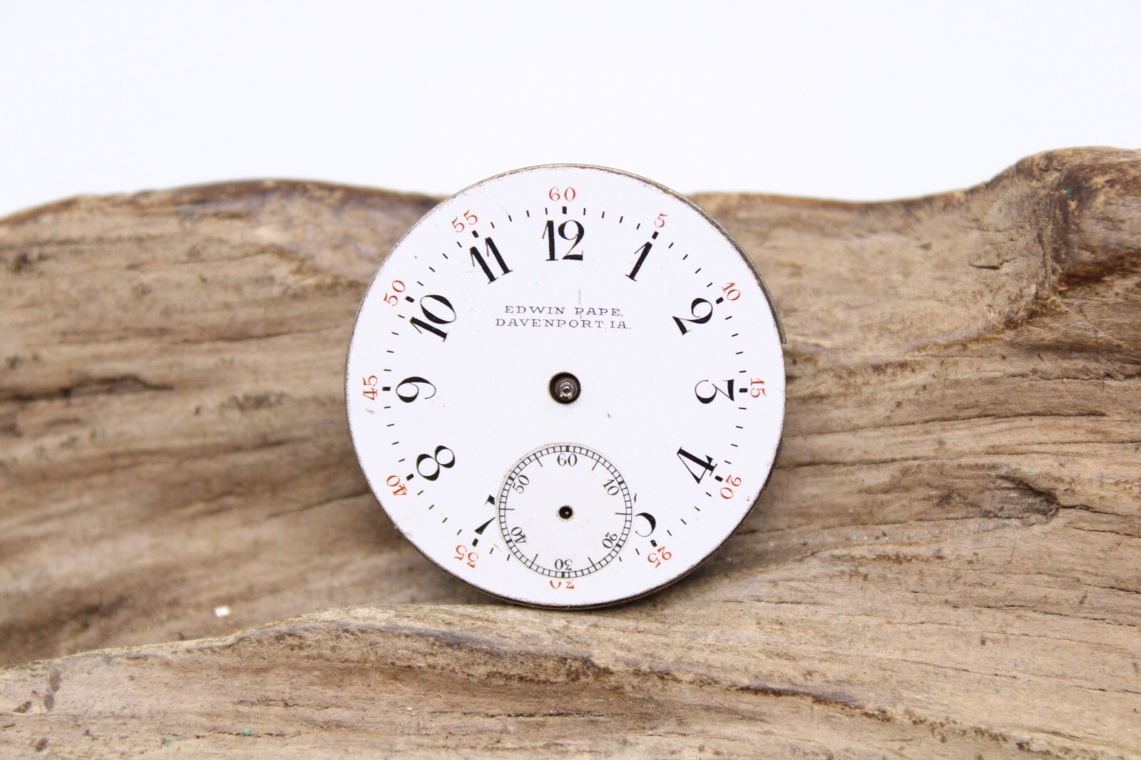 EDWIN PAPE DAVENPORT IOWA 520496 MEN’S POCKET WATCH MOVEMENT 29.3mm (DF)