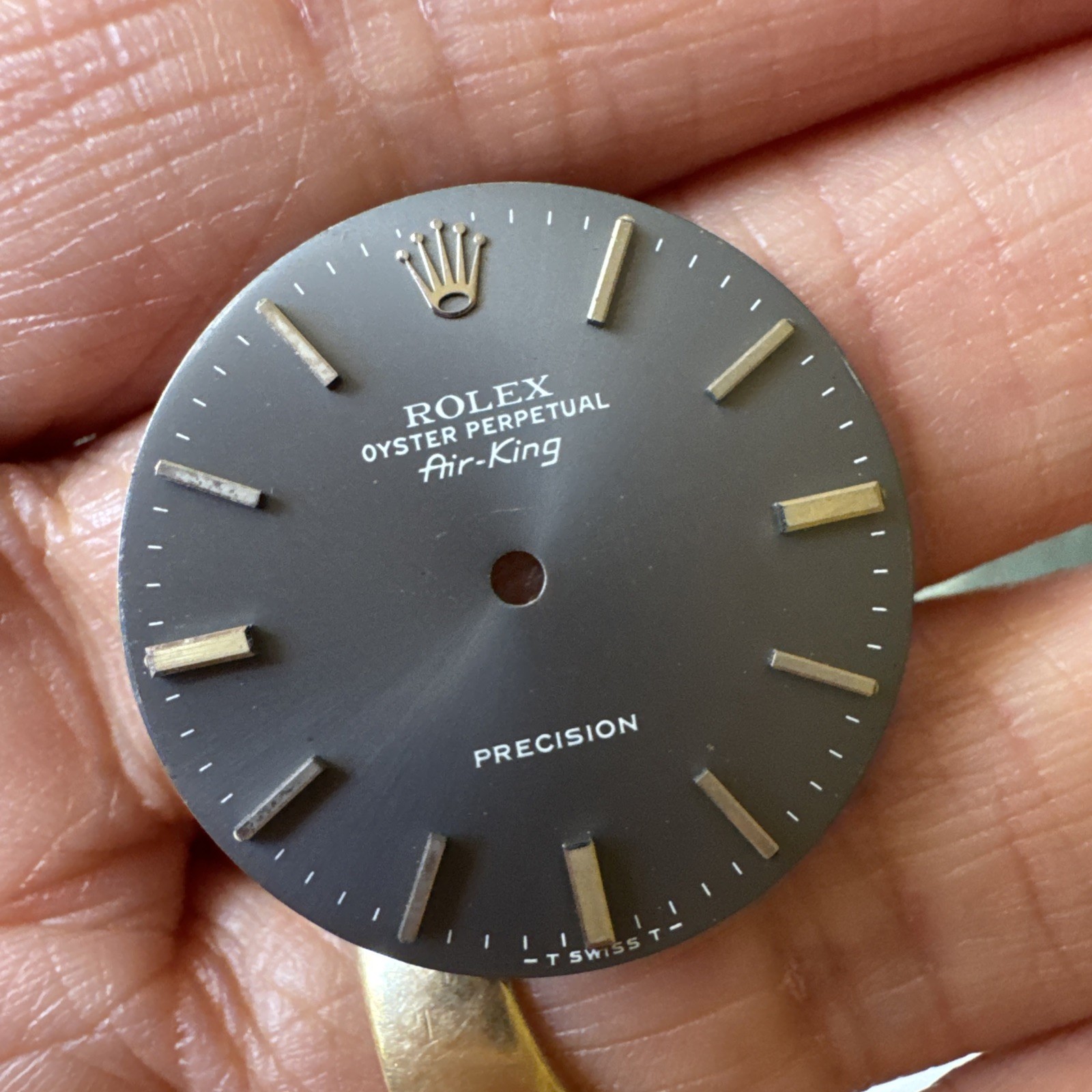 Vintage Rare Rolex Oyster Air King London Sky Grey Dial