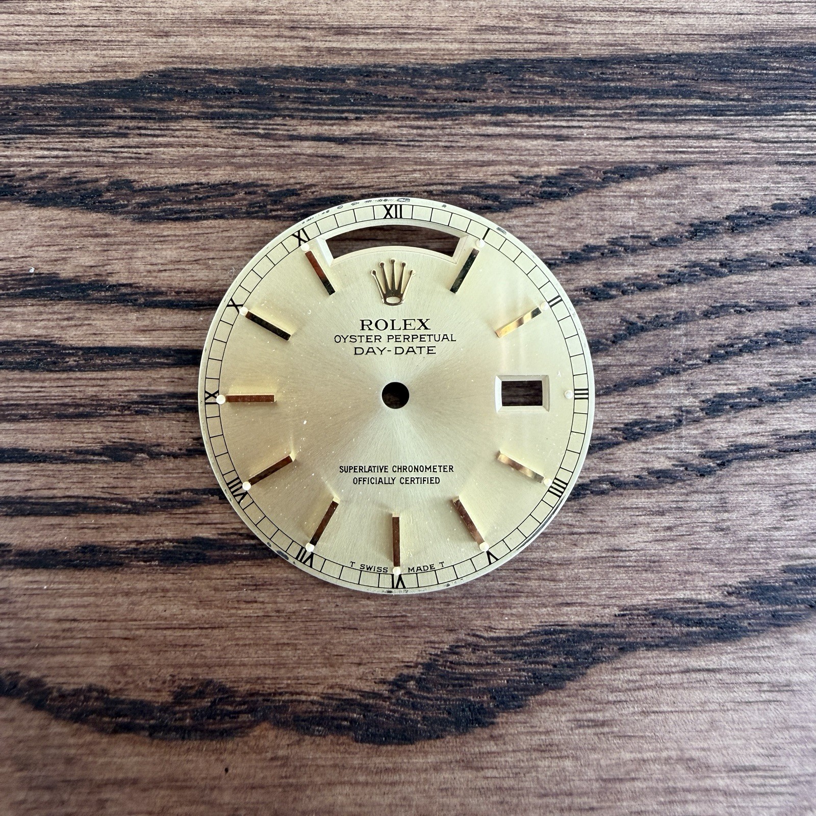 NOS Vintage Rolex Day-Date Gold Stick Dial With 18k Gold Hand Set 18038 18238