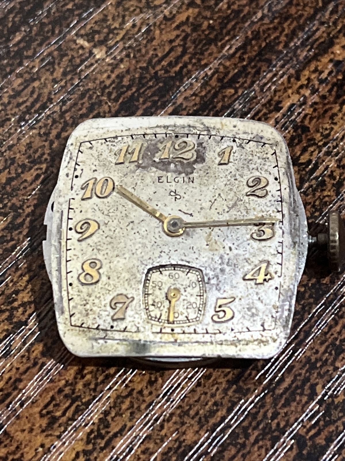 Vintage Elgin Watch Movement Wind up 17 Jewels For Parts/Repair Collectible