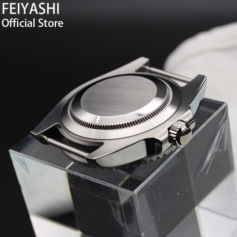 Silver 40mm Watch Case For NH35/36 Eta2824 8215 Movement Exhibition Bottom Cover