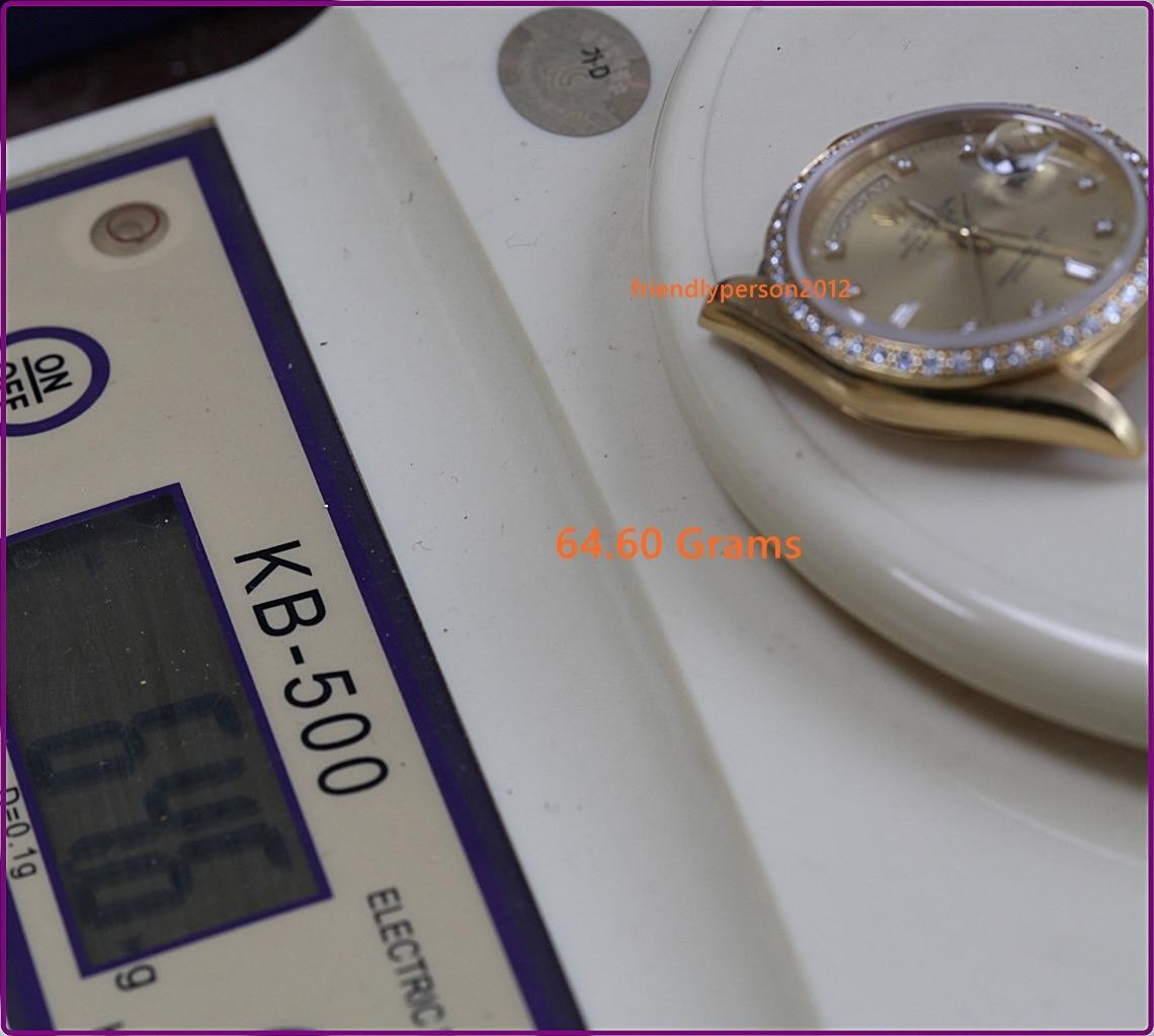 Ref 18348 ROLEX Day-Date Double Quick Set 31 Jewels Automatic Pave Diamond Bezel