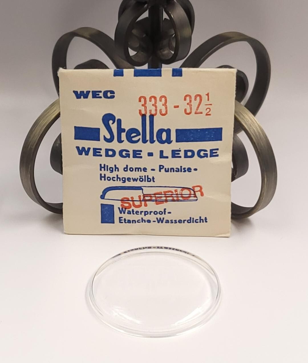 VTG Stella Wedge Ledge High Dome Watch Crystal WEC 333-32 1/2