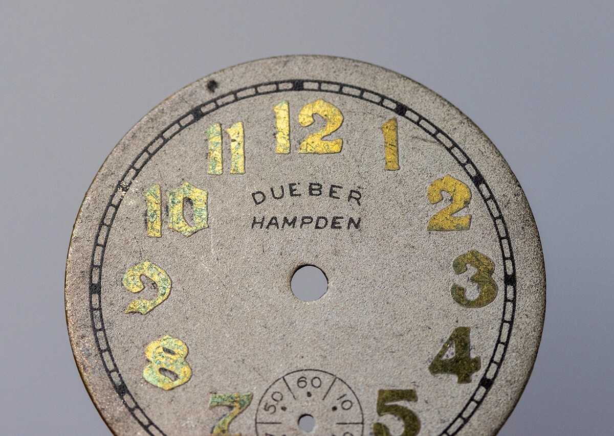 Rare Hampden Dueber Men’s Lever Set WWI Military Style Wrist Watch Dial 26.4mm