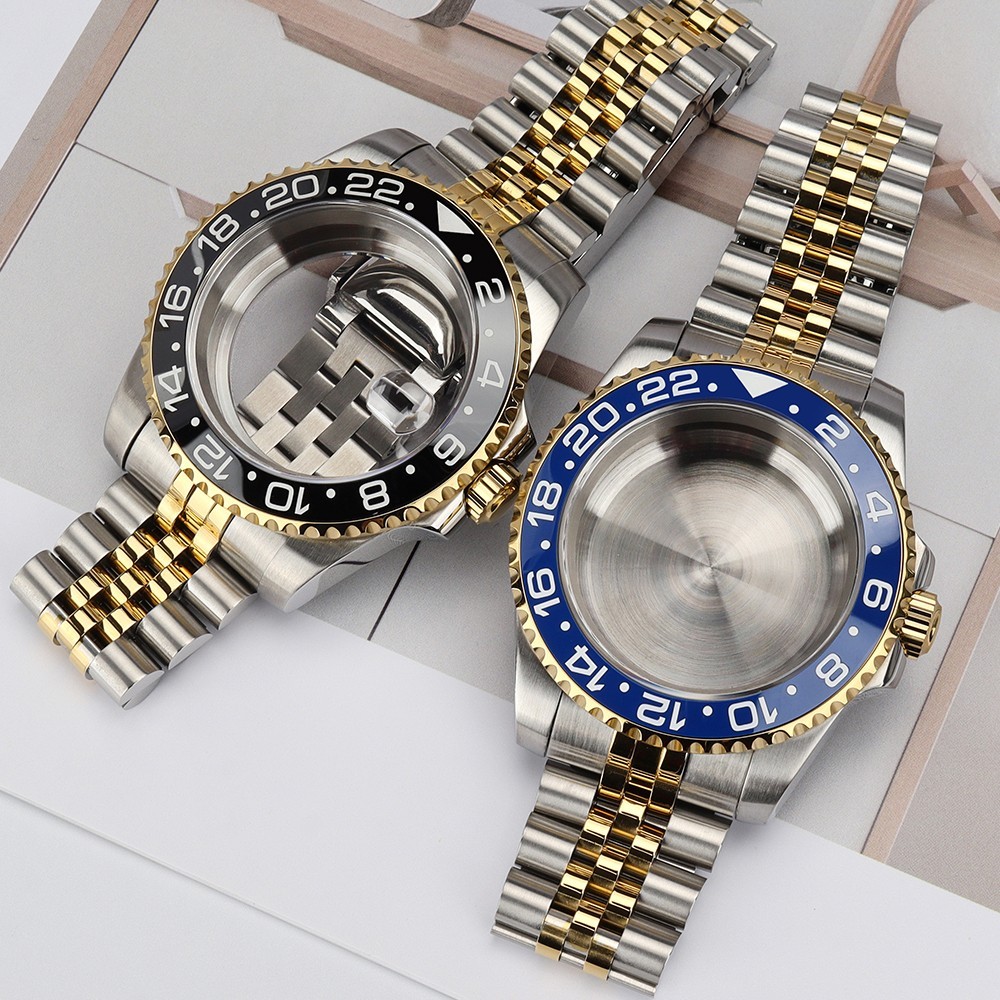 40mm Oyster Perpetual Watch Cases+Jubilee Bracelet Sapphire For Seiko NH35 NH36