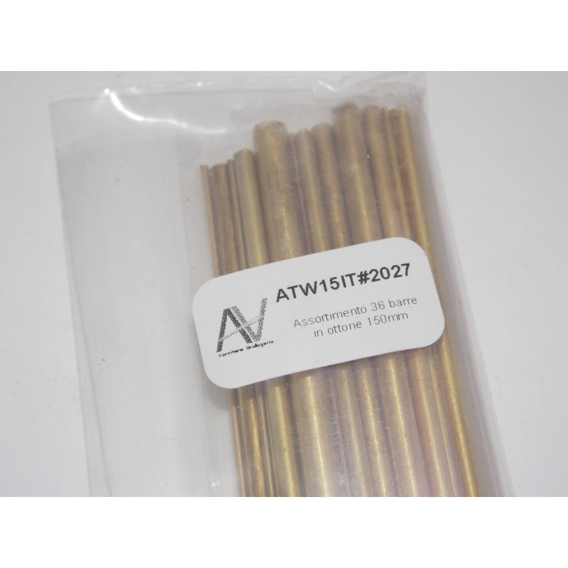BARRETTE 37 PZ. IN OTTONE 150 MM ø 0.40 – 4.00 mm MISURE ASSORTITE BRASS WIRE