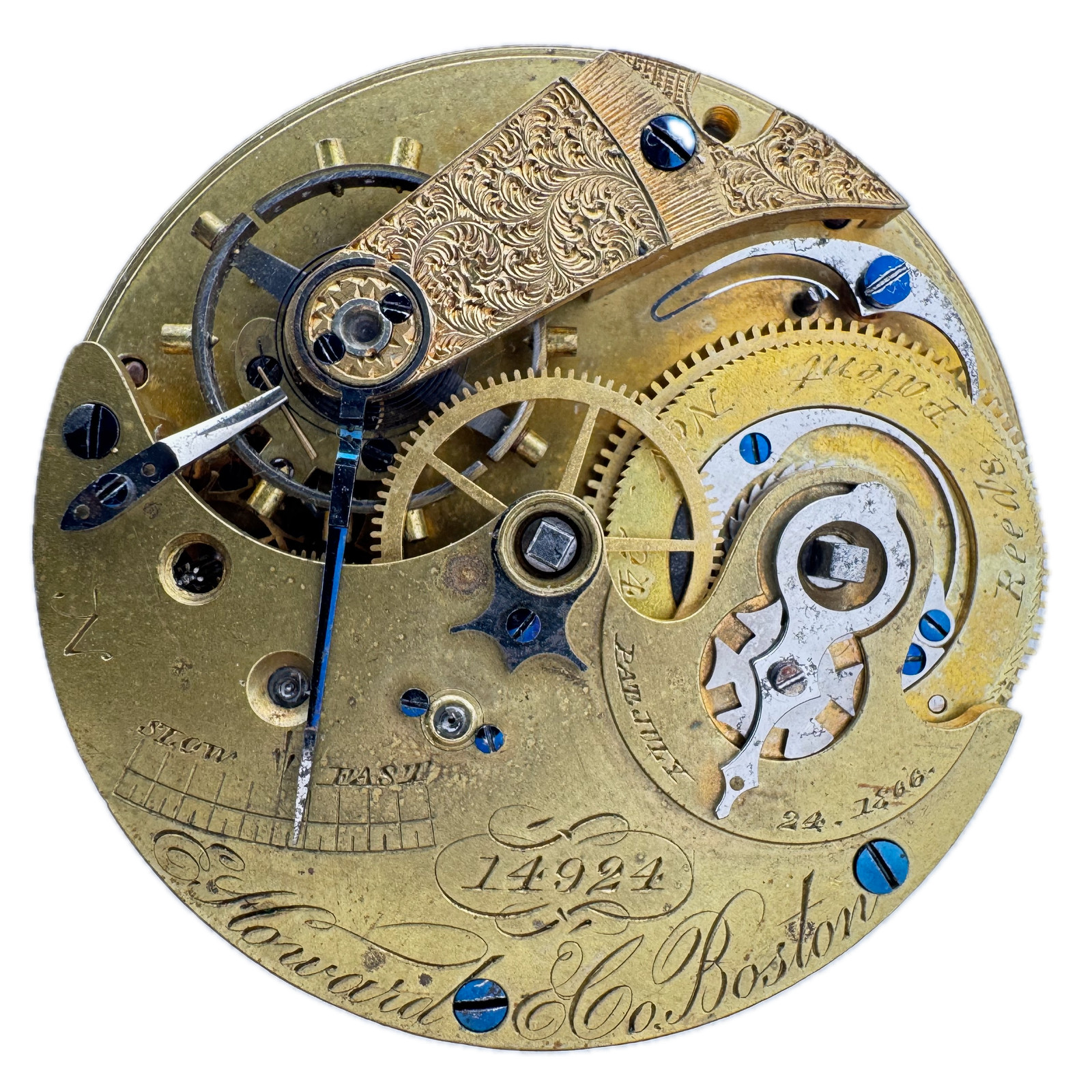Antique 18s (N) 1868 E. Howard & Co. Series III Key Wind Pocket Watch Movement