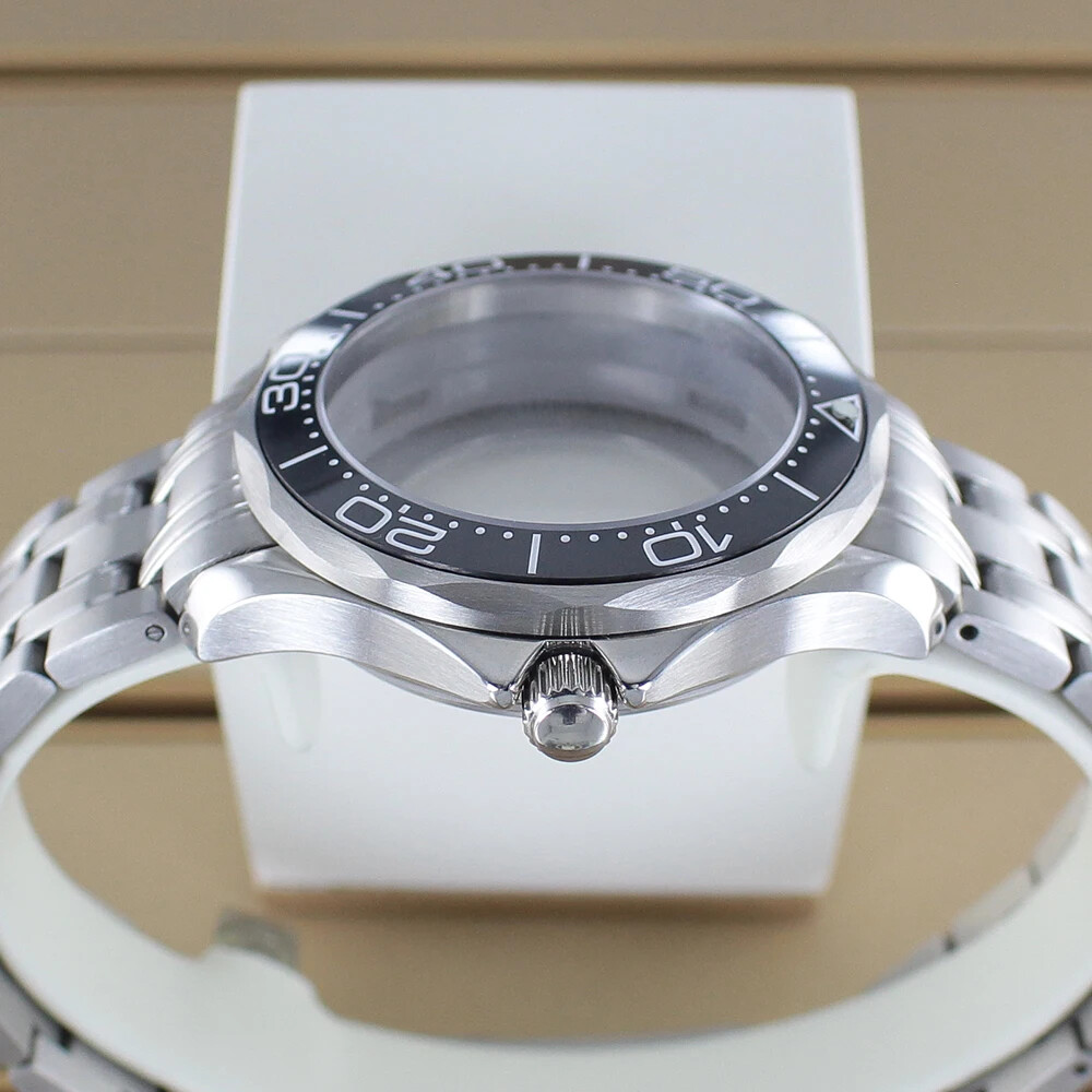 41mm Stainless Diver Watch Case+Stainless Strap For NH34 NH35 NH36Movement 10ATM