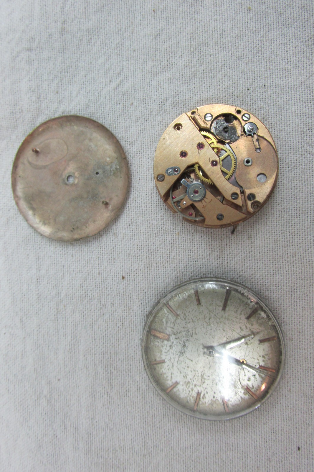 Lot of 6 Vintage Swiss UT Unitas Movements & Dials – Tressa, Renis, Denis – 17 J