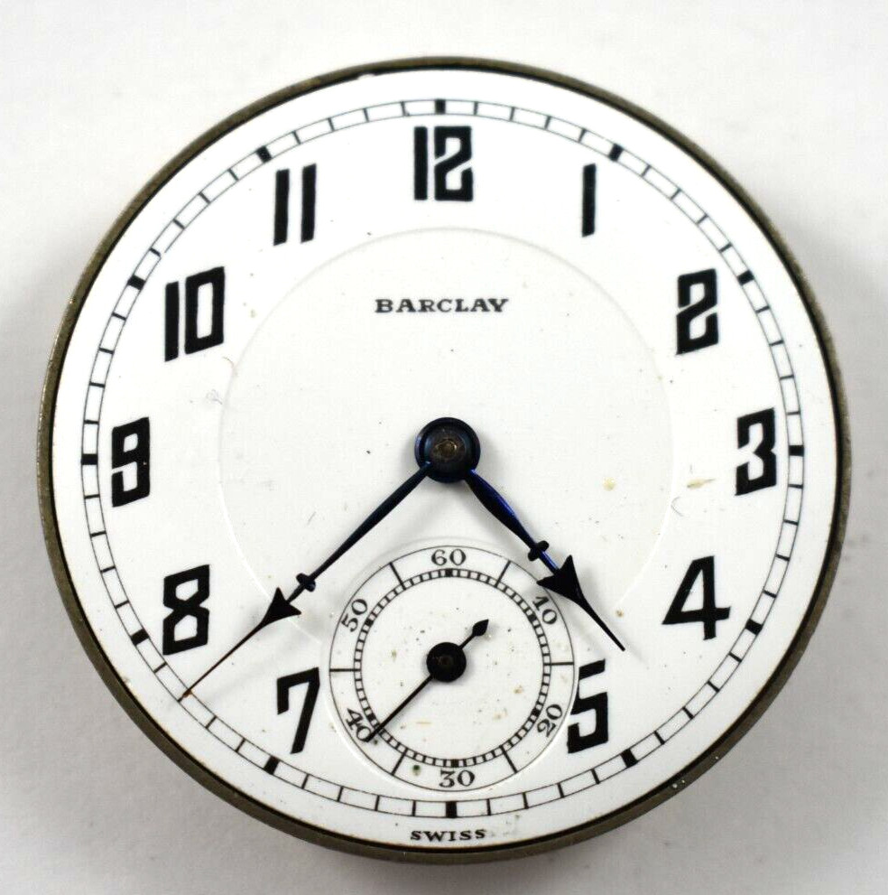 Vintage Swiss Made Elida Watch Co Barclay 12s 6J OF Pocket Watch Movement lot.fi