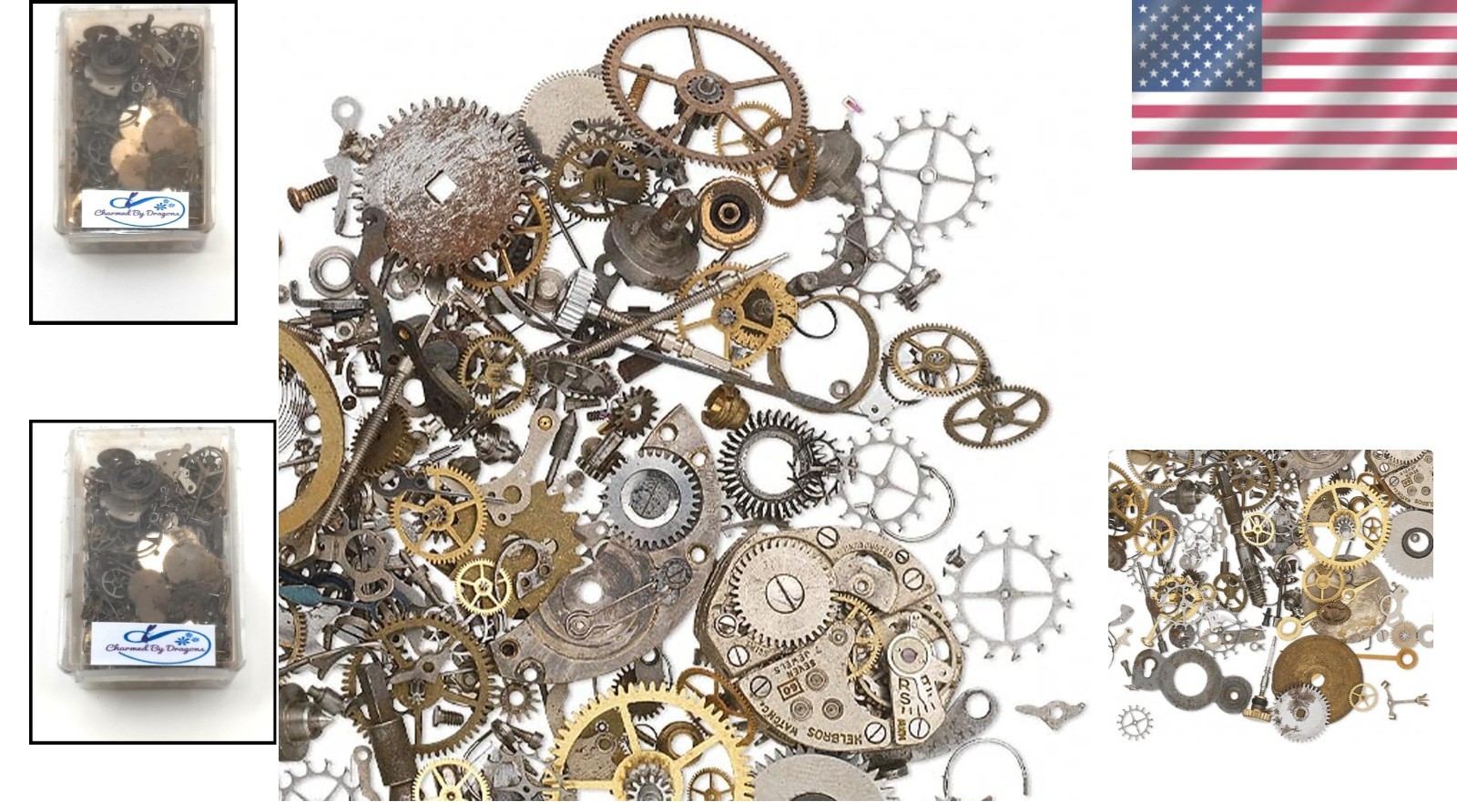 Mixed Metal Vintage Watch Components – 500+ Pieces