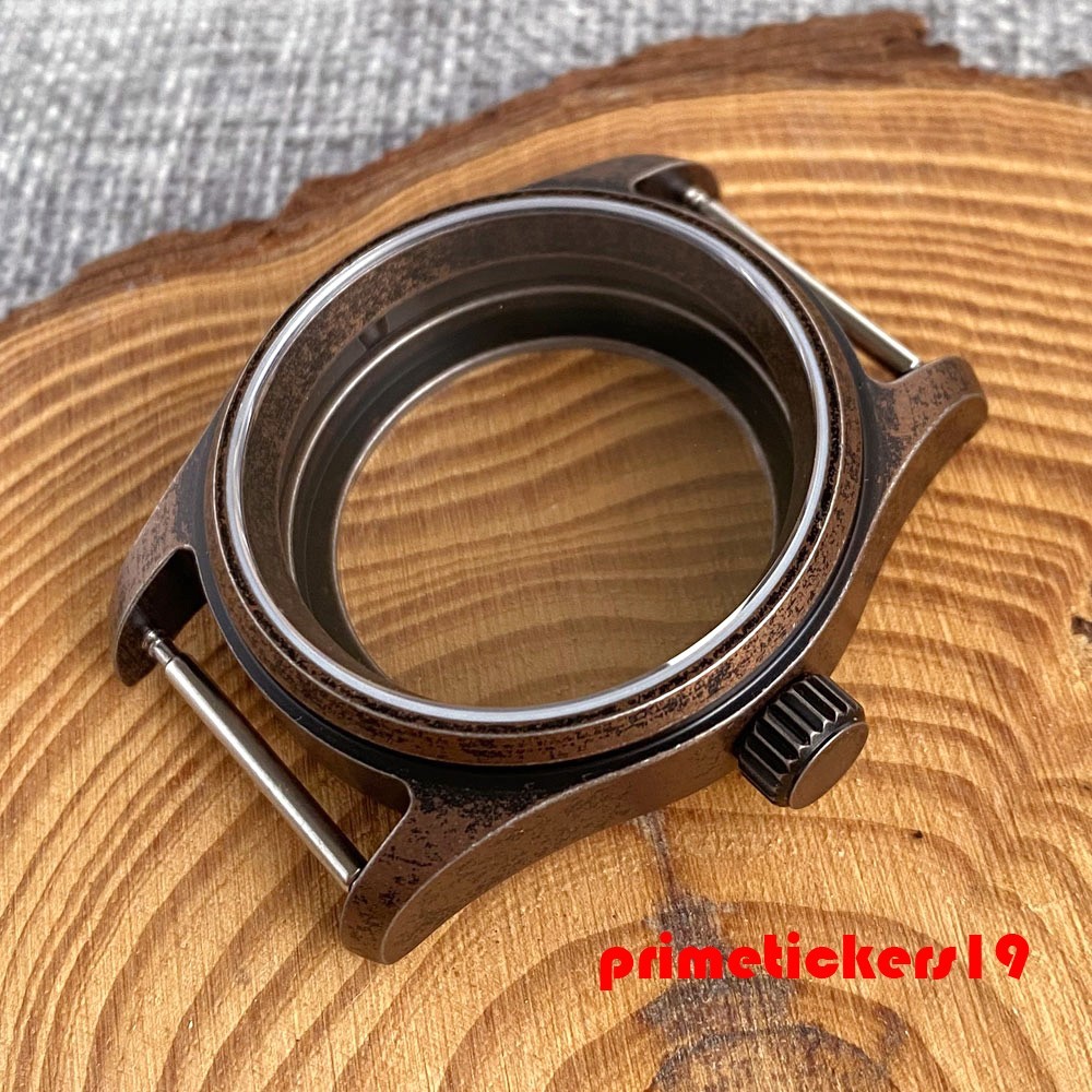 36mm/39mm Pilot Bronze Coated Vintage Steel Watch Case Fit NH35 ETA2824 PT5000