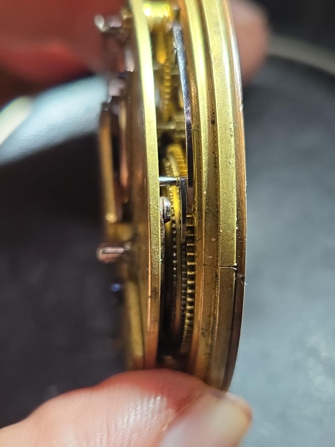 Antique English Keywind Fusee Pocket Watch Movement