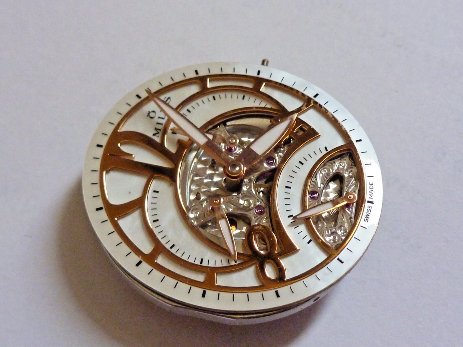 Milus Herios Tri Retrograde ETA 2892 Automatic Watch Movement new condition dial